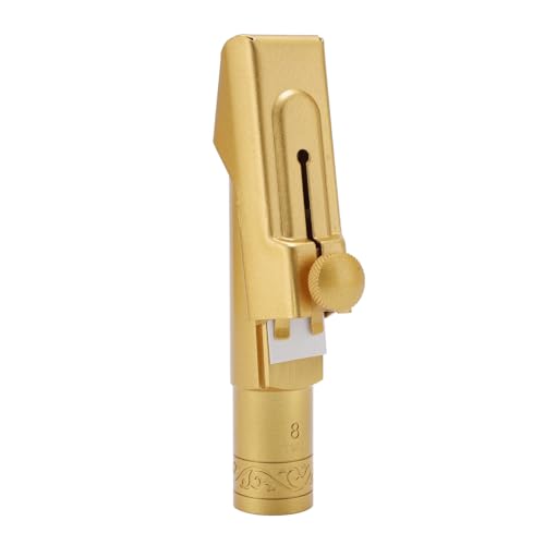 Altsaxophon-Mundstück mit Metall Messing für Saxophon Profis und Anfänger, Sax-Ersatzteile Zubehör 8C Geeignet für Bühne und Praxis von Pyhodi