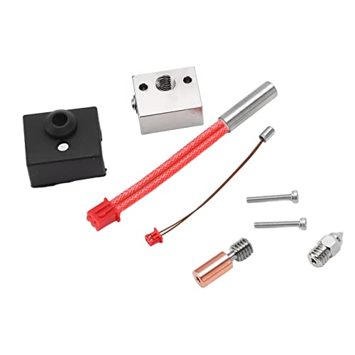 Extruder Heizblock Kit, Hochtemperatur 300℃ Heatbreak Beschichtete Kupferdüse 3D Drucker Hotend Kit Kompatibel mit Ender 3 S1, Ender3 S1 Pro, CR10 Smart Pro von Pyhodi
