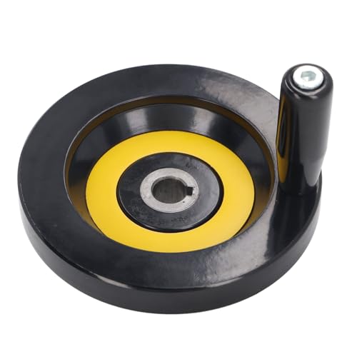 Handrad für Drehmaschine, Fräsen, Tischkreissägen-Handrad aus Technischem Kunststoff, 14 Mm Mittelloch, 125 Mm Außendurchmesser, Drehbarer Griff für Industrielle Handrad für Drehmaschine, Fräsen, Tischkreissägen-Handrad aus Technischem Kunststoff, 14 Mm Mittelloch, 125 Mm Außendurchmesser, Drehbarer Griff für Industrielle von Pyhodi