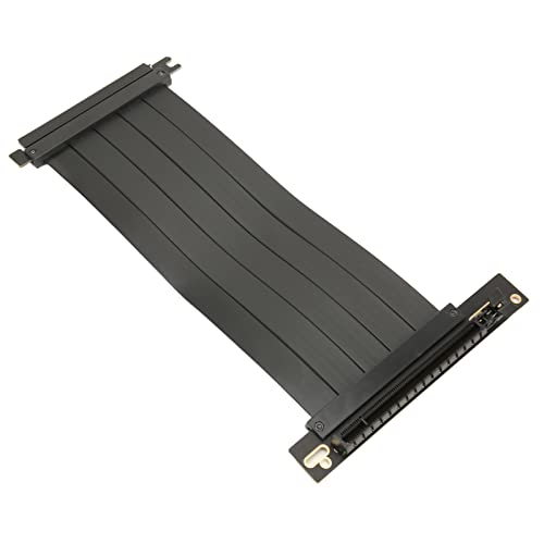 PCIe 4.0 X16 Riser-Kabel, Flexibles Hochgeschwindigkeits-GPU-Riser-Kabel, Abgeschirmte Premium-GPU-Erweiterungskarte, 90-Grad-Adapter, Kompatibel mit RTX3090, RTX3080, RTX3070, (20 cm) von Pyhodi