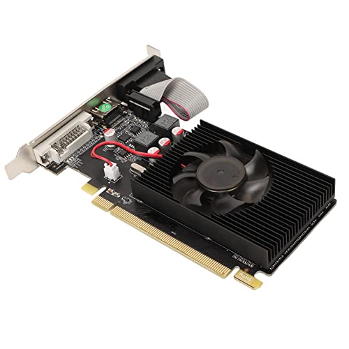 Pyhodi HD7450 2 GB 64-Bit-DDR3-Grafikkarte, Einzellüfter-Low-Profile-Computer-GPU-Grafikkarte mit 2 Halterungen für Spiele, Unterstützt DirectX 11, VGA/DVI D/HDMI, PCI Expressx16 3.0 Pyhodi HD7450 2 GB 64-Bit-DDR3-Grafikkarte, Einzellüfter-Low-Profile-Computer-GPU-Grafikkarte mit 2 Halterungen für Spiele, Unterstützt DirectX 11, VGA/DVI D/HDMI, PCI Expressx16 3.0 von Pyhodi