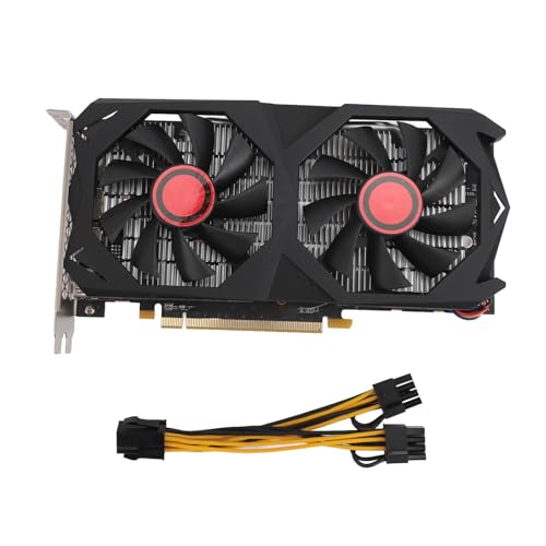 Pyhodi RX580 8 GB GDDR5-Grafikkarte, 2560 X 1600, Effizient, Leise, Professionelle PCI-Express-Gaming-Grafikkarte mit Zwei Lüftern, Unterstützt DirectX 11, für Windows 7 8 8.1 10 11 von Pyhodi