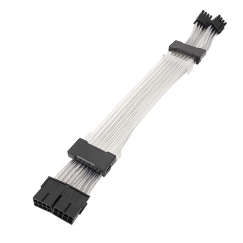 RGB-GPU-Kabel, 2 X 8-poliges ARGB-GPU-Stromverlängerungskabel, 33 cm, Unterstützt 5 V, 3-polige ARGB-Synchronisierung, 2 X 8 PIN auf 2 X 8 PIN, 4-seitiges Leuchtendes von Pyhodi