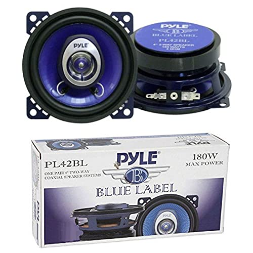 2 PYLE PL42BL 2 Wege koaxial Lautsprecher blau 4" 10,00 cm 100 mm 90 watt rms 180 watt max türen autotüren oder veranlagung für standardgrößen, pro Paar von Pyle