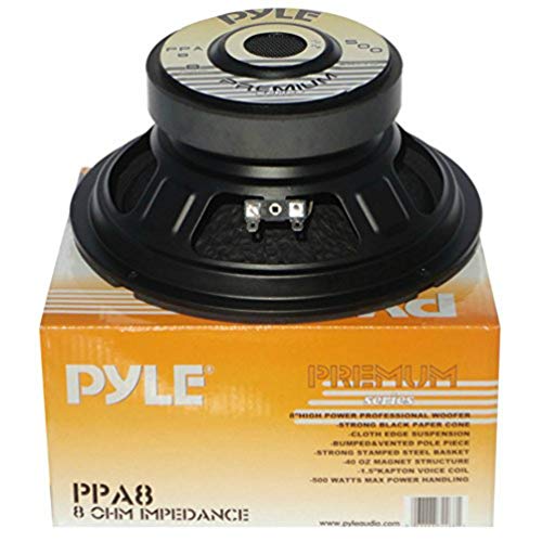 LAUTSPRECHER NIEDRIGE MITTE DIFFUSER LAUTSPRECHER WOOFER PYLE PPA8 PPA 8 VON 20,00 CM 200 MM 8" VON 200 WATT RMS IST 500 WATT MAX IMPEDANCE 8 OHM FÜR HAUS, DJ, PARTEIEN, PLATTE, DISKO, PARTEY von Pyle