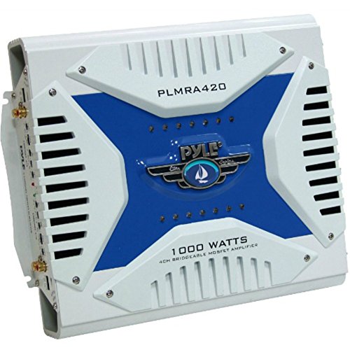 Meer VERSTARKER ENDSTUFEN FUR See FAHRTGEBRAUCH PYLE PLMRA420 VON 500 WATT RMS IST 1000 WATT MAX 4 KANALE FUR WIDERSTANDSFAHIGERN SWIMMINGPOOL ZUM Wasser FUR Boote ODER LOKAL ZUM OFFENEN Regenmantel von Pyle