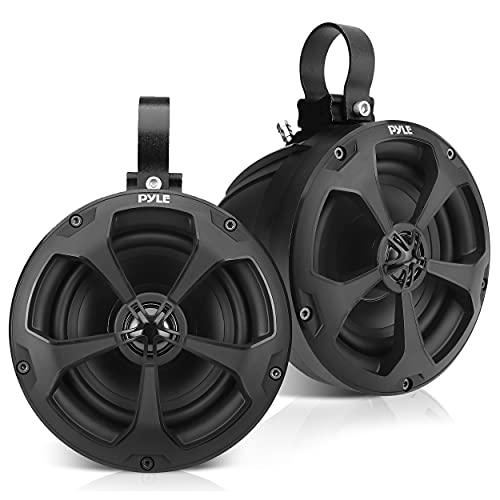 PYLE 2-Way Dual Waterproof Off-Road Speakers - 5.25 Inch 1000W Marine Grade Wake Tower Speakers System, Full Range Outdoor Audio Stereo Speaker for ATV, UTV, Quad, Jeep, Boat PLUTV51BK von Pyle