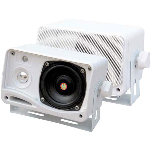 PYLE AUDIO INC Wasserdichte Lautsprecher 3.5-Zoll-200-Watt 3-Wege Wetterfeste Mini Box, Weiß, PLMR24 STANDARD PYLE AUDIO INC Wasserdichte Lautsprecher 3.5-Zoll-200-Watt 3-Wege Wetterfeste Mini Box, Weiß, PLMR24 STANDARD von Pyle