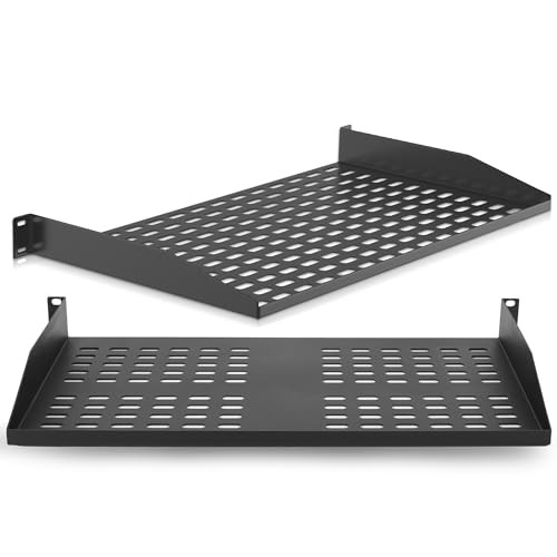 Pyle 2-Pc 1U Server Rack Shelf, Vented Shelves for Good Air Circulation, Cantilever Mount, Wall Mount Rack, Universal Device, Cabinet Shelf, Computer Case Mounting Tray, Black Pyle 2-Pc 1U Server Rack Shelf, Vented Shelves for Good Air Circulation, Cantilever Mount, Wall Mount Rack, Universal Device, Cabinet Shelf, Computer Case Mounting Tray, Black von Pyle