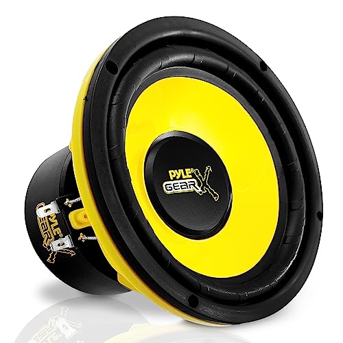 Pyle 6,5-Zoll-Midbass-Woofer-Lautsprechersystem — Pro Loud Range Audio 300 Watt Spitzenleistung mit 4 Ohm Impedanz und 60-20 kHz Frequenzgang für Auto-Stereoanlage PLG64, schwarz und gelb von Pyle