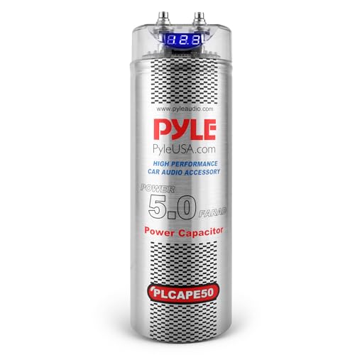 Pyle Kondensator - Kondensatoren Farad für Verstärker Auto Audio & HiFi System, 5.0 Farad Powercap mit Blauer Volt Digitalanzeige, Spannungsmessung, Überspannungsschutz, Montagezubehör, DC 12-24V Pyle Kondensator - Kondensatoren Farad für Verstärker Auto Audio & HiFi System, 5.0 Farad Powercap mit Blauer Volt Digitalanzeige, Spannungsmessung, Überspannungsschutz, Montagezubehör, DC 12-24V von Pyle