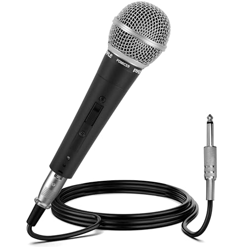 Pyle Mikrofon - Karaoke Mikrofon, Dynamisches Gesangsmikrofon, Bewegliche Spulen-Dynamik-Kardioid-Einweghandmikrofon, EIN/AUS-Schalter mit 4,5 Meter XLR-Audiokabel auf 6,35mm Audiostecker Karaoke box Pyle Mikrofon - Karaoke Mikrofon, Dynamisches Gesangsmikrofon, Bewegliche Spulen-Dynamik-Kardioid-Einweghandmikrofon, EIN/AUS-Schalter mit 4,5 Meter XLR-Audiokabel auf 6,35mm Audiostecker Karaoke box von Pyle