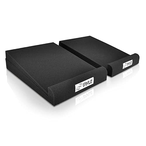 Pyle Schalldämpfung Riser Foam-Audio Schallschutzplattform Rückstoßstabilisator mit Gummiauflage für Studiomonitor, Subwoofer, Lautsprecher PSI03 (22,9 x 30,5 x 5,1 cm, Paar), 22,9 x 30,5 cm von Pyle