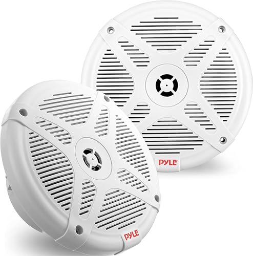 Pyle Outdoor Lautsprecher Box – wasserdichte Box Outdoor Speaker – Outdoor Musikanlage für die Terrasse, Pool Lautsprecher & Aufbaulautsprecher fürs Auto. 600W Aussenlautsprecher Wasserfest in Weiß von Pyle