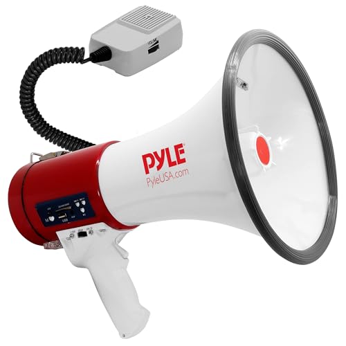 Pyle Signalhorn, Megaphon mit Sirene – Megaphone with Siren – Megafon mit Sirene & Mikrofon, Handsirene als Polizei Sirene, Air Fussball Tröte zum Anfeuern, Faltbare Megafon Kinder & Erwachsene Pyle Signalhorn, Megaphon mit Sirene – Megaphone with Siren – Megafon mit Sirene & Mikrofon, Handsirene als Polizei Sirene, Air Fussball Tröte zum Anfeuern, Faltbare Megafon Kinder & Erwachsene von Pyle