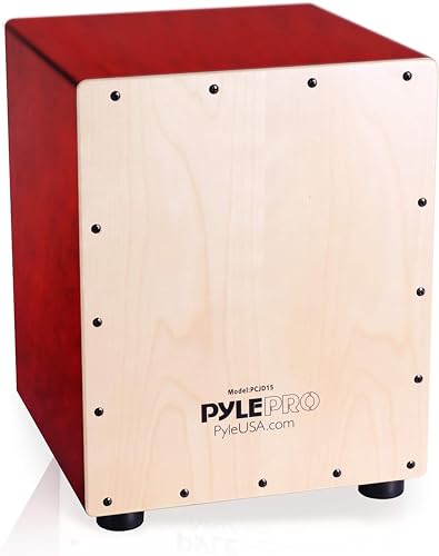 Pyle String Cajon | Holz Percussion Box, mit internen Gitarre Saiten (pcjd15) von Pyle