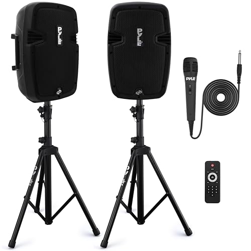 Pyle Subwoofer Aktiv + Passive Subwoofer – Bluetooth Lautsprecher: Aktiv Subwoofer und Passiv Subwoofer, Bassbox Bestehend aus Mikrofon, Lautsprecher Aktiv Fernbedienung & Ständer, 700W Musikanlage von Pyle
