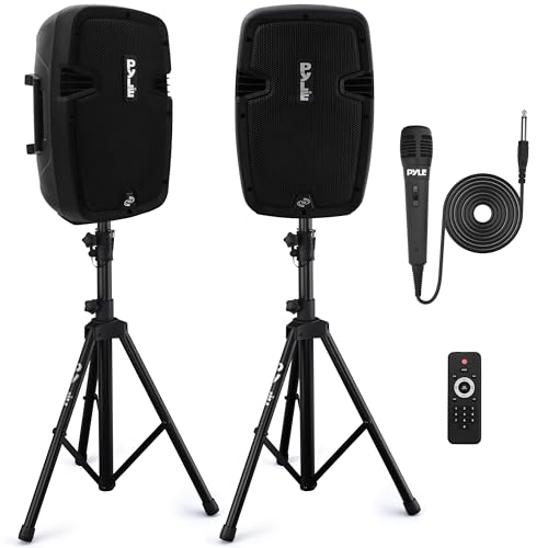 Pyle Subwoofer Aktiv + Passive Subwoofer Set – Bassbox Bestehend aus Aktive Lautsprecher + Subwoofer Passiv 700 Watt, Bluetooth Subwoofer Set mit Aktiv Lautsprecher, Mikrofon, Ständer & Fernbedienung Pyle Subwoofer Aktiv + Passive Subwoofer Set – Bassbox Bestehend aus Aktive Lautsprecher + Subwoofer Passiv 700 Watt, Bluetooth Subwoofer Set mit Aktiv Lautsprecher, Mikrofon, Ständer & Fernbedienung von Pyle