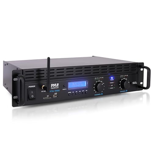 Pyle Verstärker, Mini Verstärker, 2000W- Bluetooth Verstärker, Amplifier, Stereo Verstärker, Audio Verstärker- Rackmount- 2 Kanal mit TRS XLR- Eingang, LCD, Brückenmodus, Stereo Receiver, Kabellos Pyle Verstärker, Mini Verstärker, 2000W- Bluetooth Verstärker, Amplifier, Stereo Verstärker, Audio Verstärker- Rackmount- 2 Kanal mit TRS XLR- Eingang, LCD, Brückenmodus, Stereo Receiver, Kabellos von Pyle