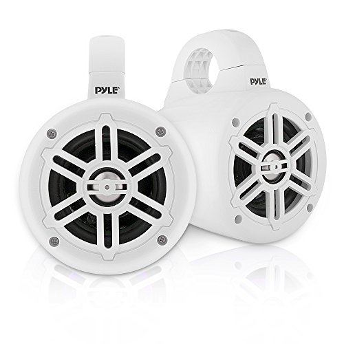 Pyle Waterproof Rated Marine Tower Speakers - Compact Wakeboard Subwoofer Speaker System (4’' -inch, 300 Watt) von Pyle