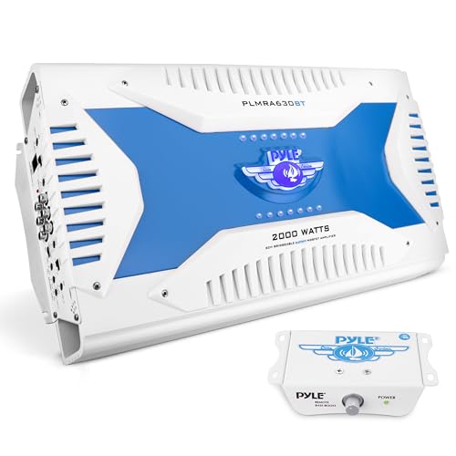 Pyle plmra630bt Boat Wired & Wireless Blue Audio Amplifier – Audio-Verstärker (2000 W, A/B, 0.05%, 100 dB, 0 – 18 dB, 1500 W) von Pyle