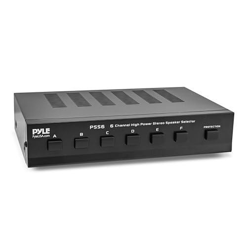 Pyle Heimkino HiFi Anlage, Verstärker HiFi Stereo – HiFi Verstärker mit 6 Lautsprecher Paare gleichzeitig, Stereo Verstärker mit 100W je Kanal für Stereo Verstärker & Receiver für zu Hause & Theater von Pyle