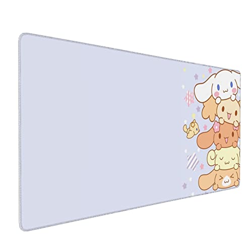 Kawaii Girly Gaming-Mauspad, langes verlängertes XXL-Mauspad, extra große Schreibtischunterlagen, Tastaturunterlage für Arbeit, Spiel, Büro, Zuhause, 80 x 40 cm von Pynocony