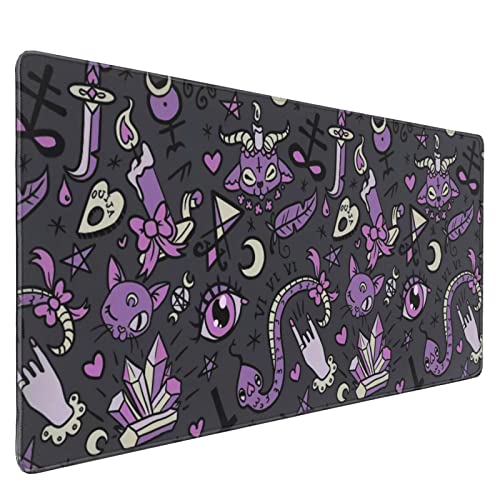 Magic Goth Gruseliges Gaming-Mauspad, lang, verlängertes XXL-Mauspad, extra große Schreibtischunterlage, Tastaturunterlage für Arbeit, Spiel, Büro, Zuhause, 80 x 40 cm Magic Goth Gruseliges Gaming-Mauspad, lang, verlängertes XXL-Mauspad, extra große Schreibtischunterlage, Tastaturunterlage für Arbeit, Spiel, Büro, Zuhause, 80 x 40 cm von Pynocony