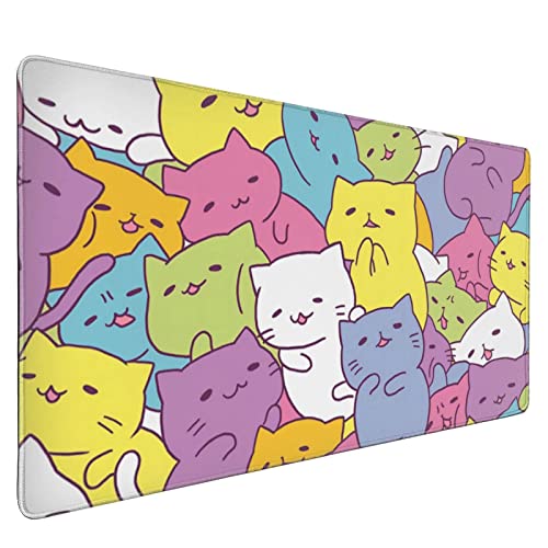 Niedliches Kawaii-Gaming-Mauspad, langes verlängertes XXL-Mauspad, extra große Schreibtischunterlage, Tastatur-Pads für Arbeit, Spiel, Büro, Zuhause, Mädchen, 80 x 40 cm Niedliches Kawaii-Gaming-Mauspad, langes verlängertes XXL-Mauspad, extra große Schreibtischunterlage, Tastatur-Pads für Arbeit, Spiel, Büro, Zuhause, Mädchen, 80 x 40 cm von Pynocony