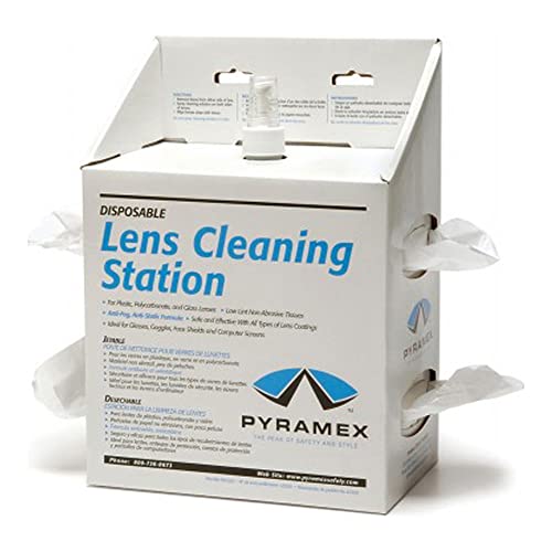 Pyramex LCS20 Linsenreinigungsstation mit 16 oz. Reinigungslösung und 1200 Gewebe von Pyramex Safety