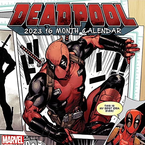 Deadpool Kalender 2023 Offizieller Kalender 2023, 12 Monate, original englische Ausführung. von Pyramid International