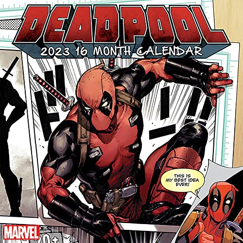 Deadpool Kalender 2023 Offizieller Kalender 2023, 12 Monate, original englische Ausführung. von Pyramid International