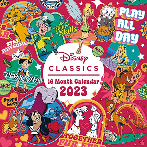 Disney Classics Kalender 2023 – Monatsplaner 30 cm x 30 cm – Offizieller Merchandise-Artikel von Pyramid International