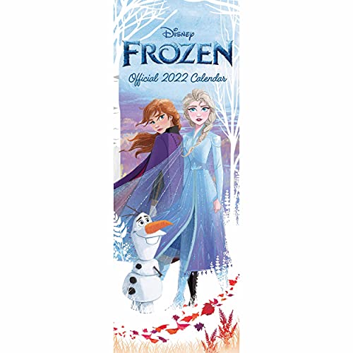 Disney Frozen Kalender 2022 – Monatsansicht, schmaler Wandkalender 15 cm x 42 cm – Offizielles Lizenzprodukt von Pyramid International