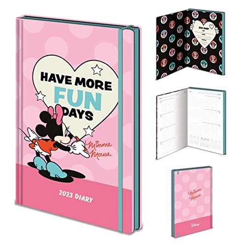 Disney Minnie Mouse Terminplaner 2023, A5 Hardcover, Wochenansichtsplaner (Have More Fun Days Design) – Offizieller Merchandise-Artikel von Pyramid International