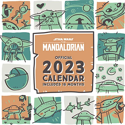 Disney Star Wars The Mandalorian Child Kalender 2023 – Monatsplaner 30 cm x 30 cm – Offizielles Merchandise-Produkt von Pyramid International