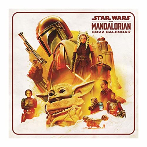 Disney Star Wars The Mandalorian Kalender 2022 – Monatsansicht Familienplaner 30 cm x 30 cm – Offizielles Lizenzprodukt von Pyramid International
