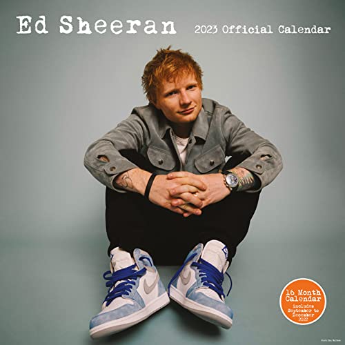 Ed Sheeran Kalender 2023 – Monatsplaner 30 cm x 30 cm – Offizieller Merchandise-Artikel von Pyramid International