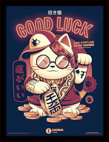 ILUSTRATA Lucky CAT Framed 30X40 von Pyramid International