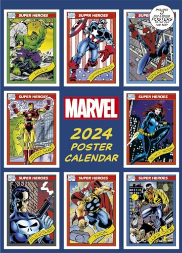 Marvel - Classics Posterkalender 2024 - Ein Monat je Seite 30cm x 42cm Offizielles Lizenzprodukt von Pyramid International