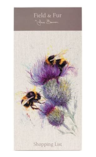 Pyramid International Jane Bannon Einkaufsliste Notizbuch (Bienen auf Distel) 10 cm x 21 cm von Pyramid International