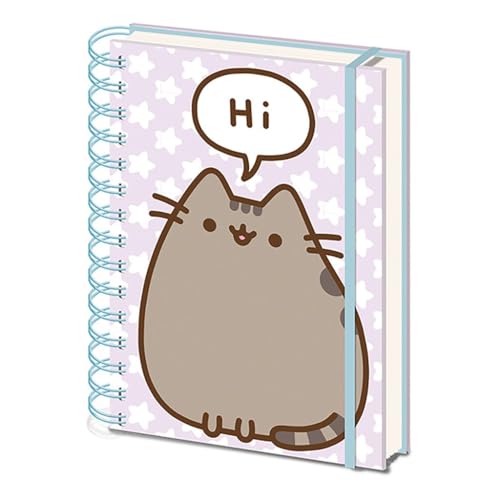 Pyramid International Pusheen Notizbuch, A5, Violett, Hi & Bye, liniert, Geschenk, Geburtstag, Weihnachten, Kinder, Erwachsene von Pyramid International