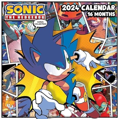 Sonic Kalender 2024 - Ein Monat je Seite 30cm x 30cm Offizielles Lizenzprodukt von Pyramid International