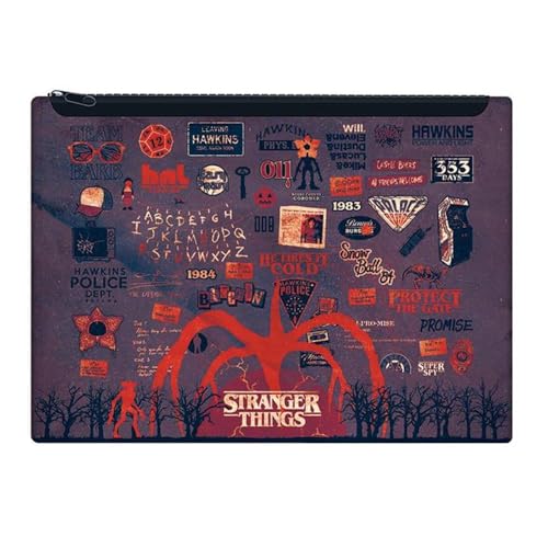 Stranger Things Federmäppchen (Upside-Down-Design), 18 cm x 25 cm, extra großes Federmäppchen für Bleistifte und Schreibwaren, tolle Stranger Things Geschenke – Offizielles Stranger Things Merchandise von Pyramid International