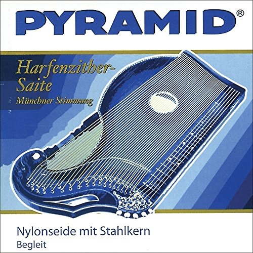 Pyramid Zither-Saiten Nylonseide mit Stahlkern. Harfen-/Luftresonanz-Zither Satz 612/Ba von Pyramid
