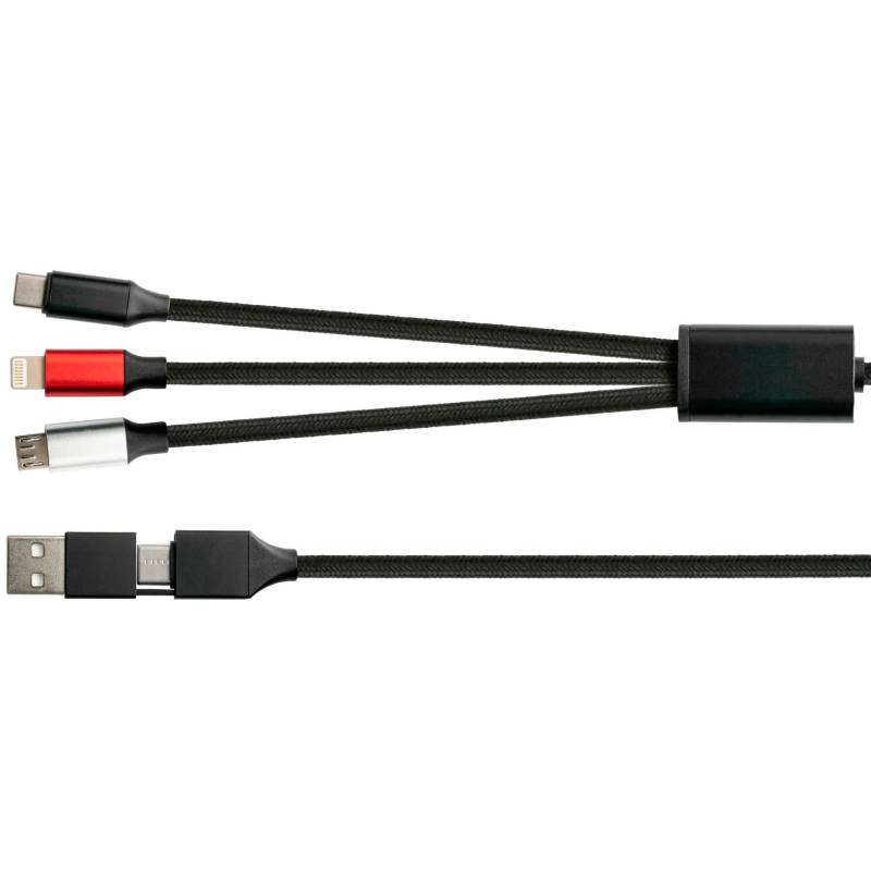6-in-1 Ladekabel USB-C/USB-A > USB-C + Micro-USB + Lightning von Python