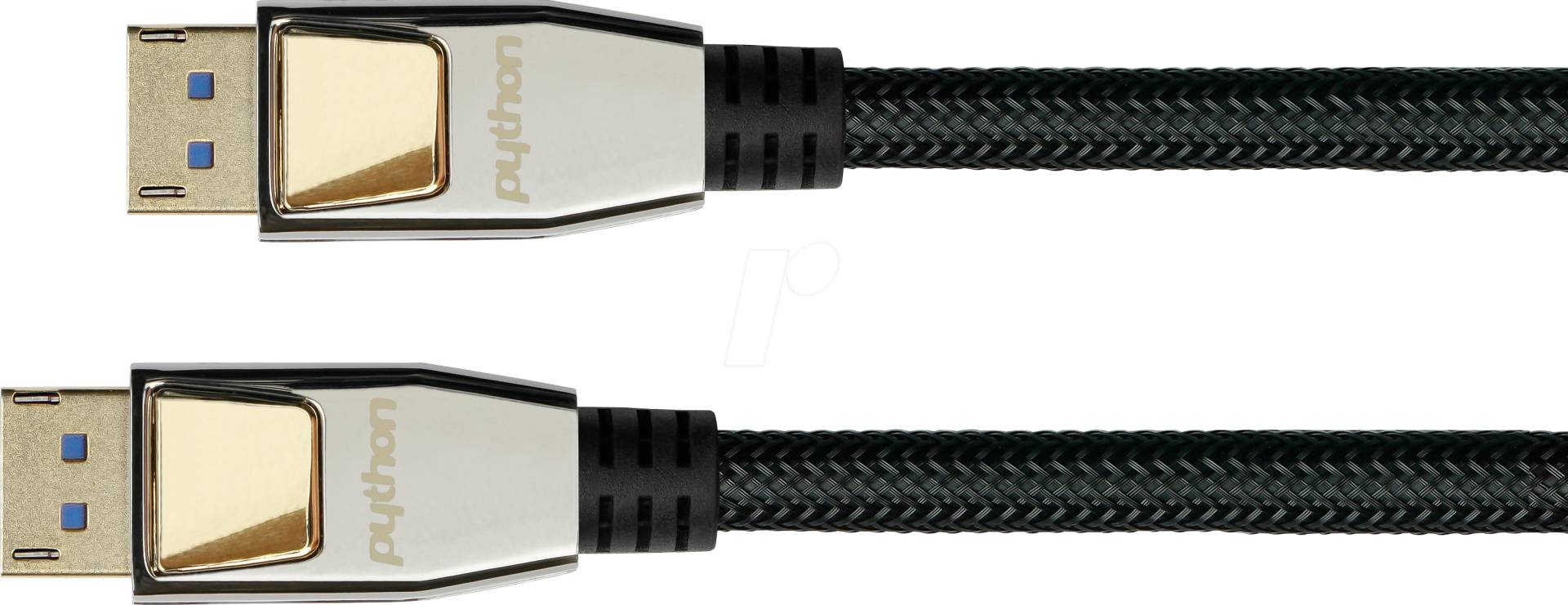 PYT DP20-PY005 - DisplayPort 2.0 Kabel, 8K 60 Hz, Nylon, schwarz, 0,5 m von Python