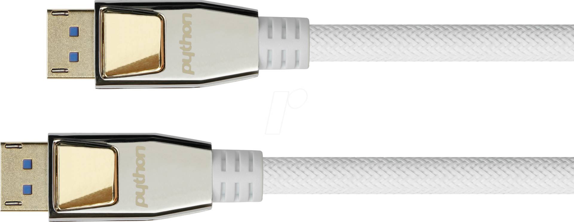 PYT DP20-PY020W - DisplayPort 2.0 Kabel, 8K 60 Hz, Nylon, weiß, 2,0 m von Python