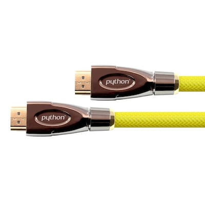 PYTHON HDMI 2.0 Kabel 0,5m Ethernet 4K*2K UHD vergoldet OFC gelb von Python® Series