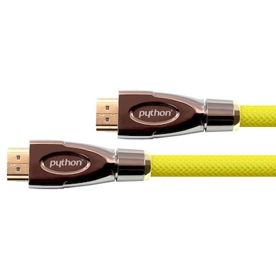 PYTHON HDMI 2.0 Kabel 1,5m Ethernet 4K*2K UHD vergoldet OFC gelb von Python® Series